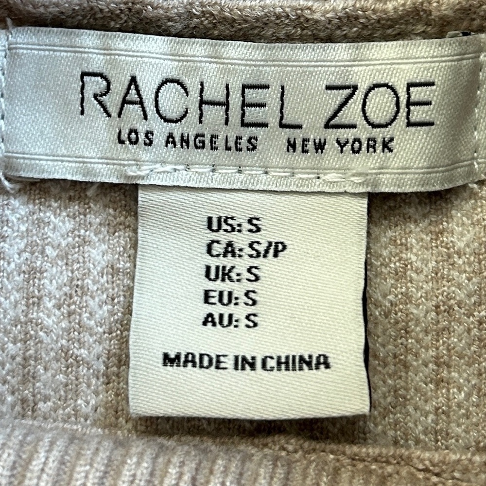 Rachel Zoe Cream Tan Textured Sweater Vest NWT Size Small - Picture 5 of 7